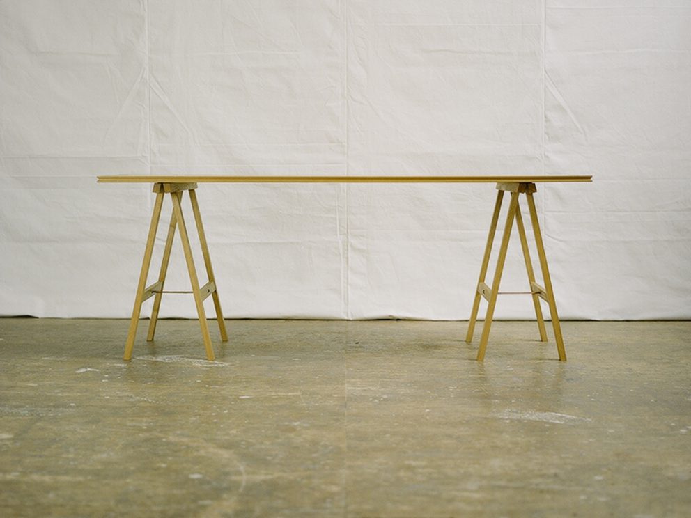 木製　折りたたみ　テーブル　ぱたむテーブル　 タモ