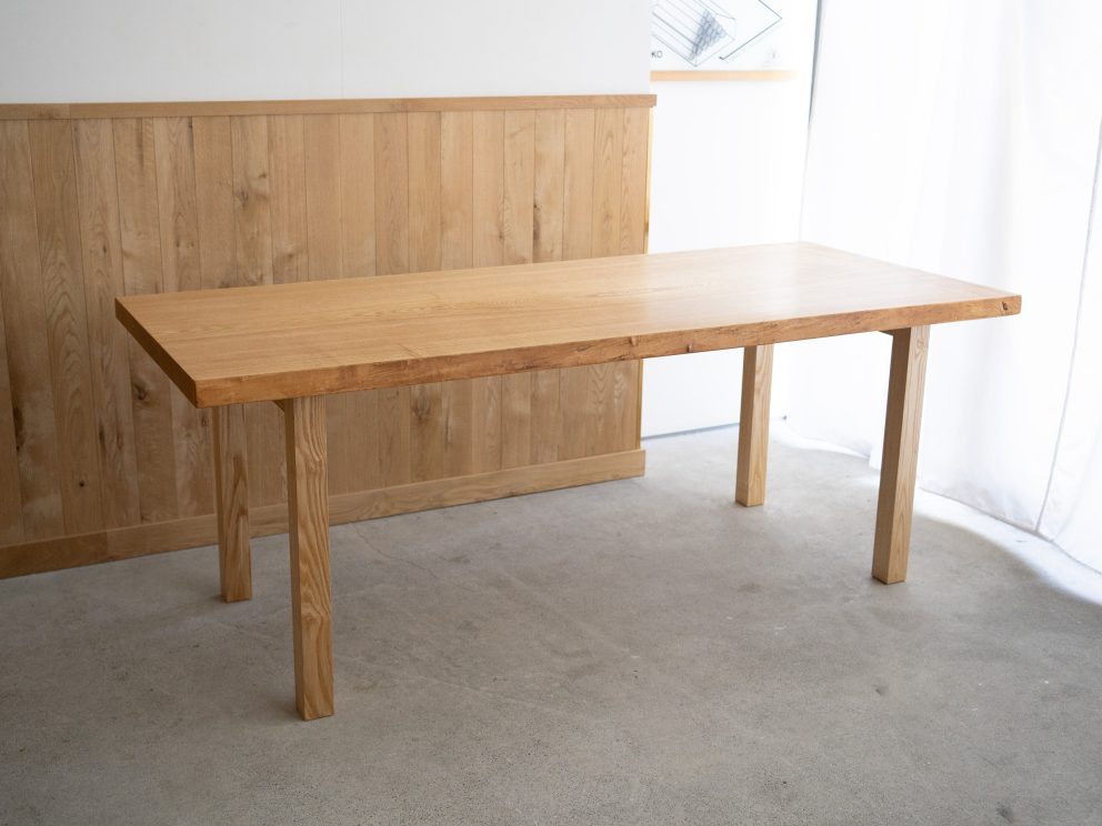 タモ一枚板天板ダイニングテーブル