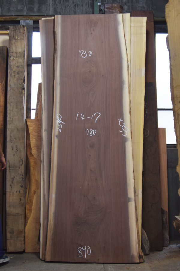 ウォールナット三枚接ぎ天板　N14-17