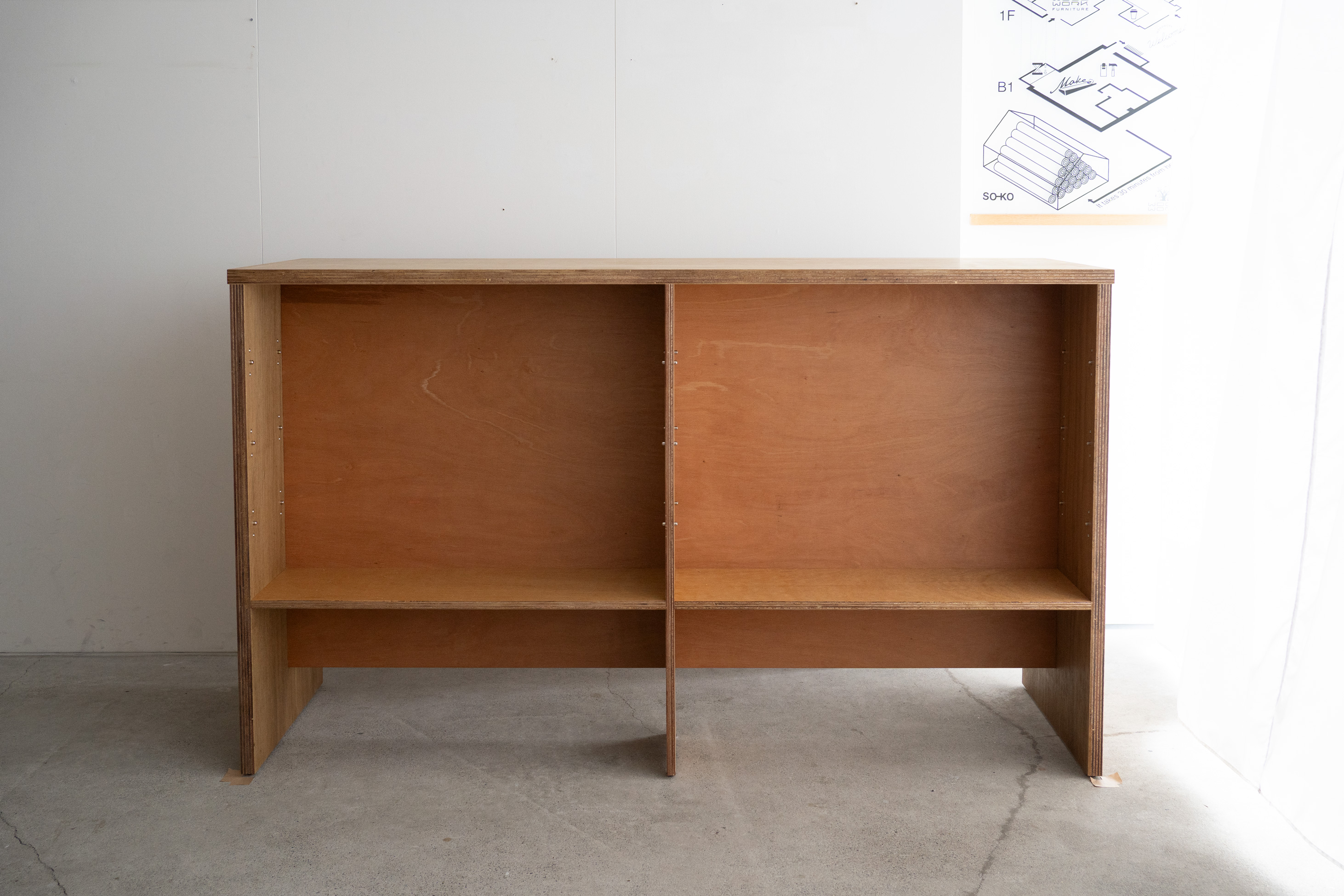 ラワン合板製カウンター