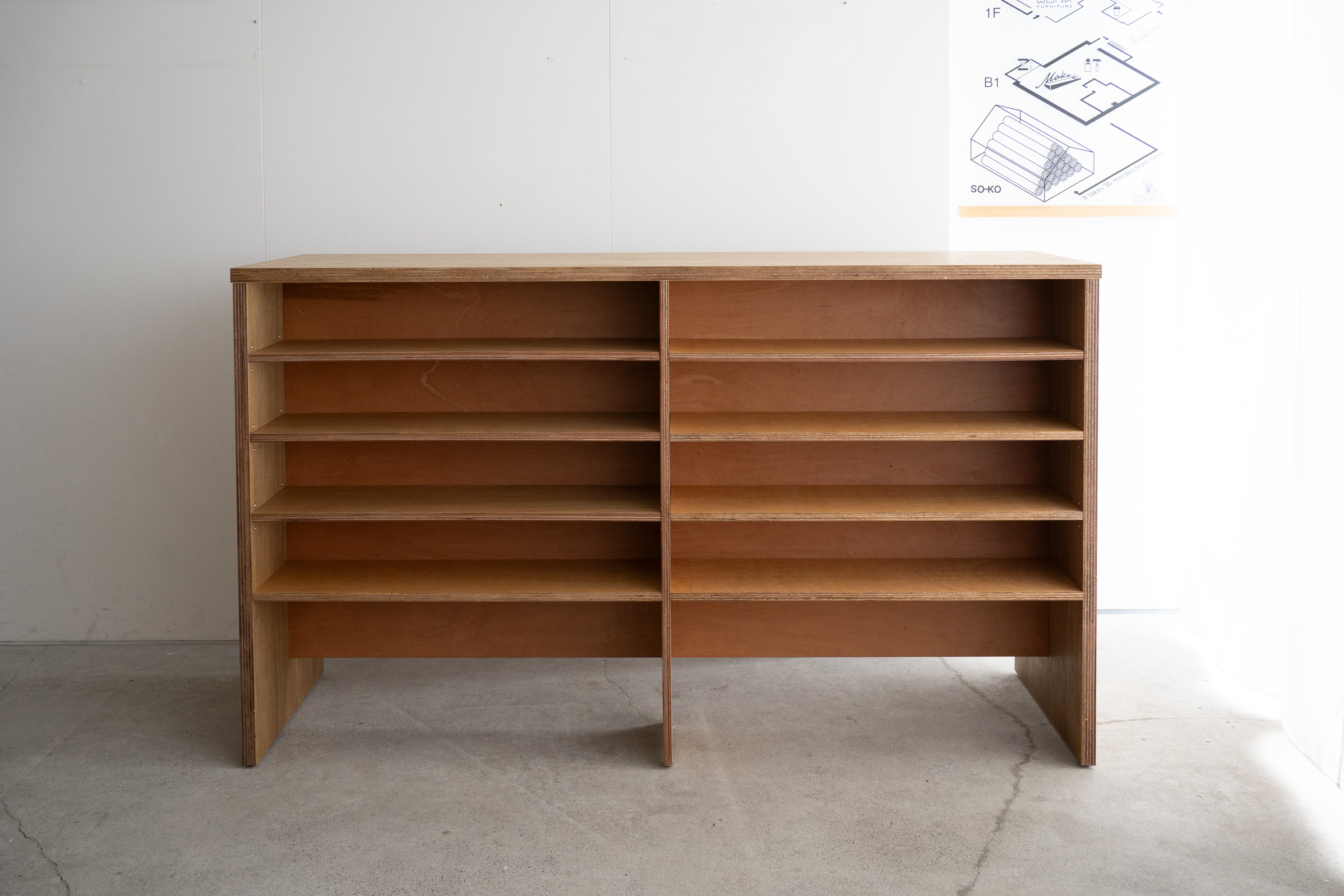 ラワン合板製カウンター